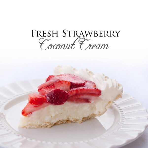 Fresh Strawberry Coconut Cream Pie